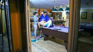  Shaved Pussy Group Sex on the Table  - лучшее порно без регистрации 1PORNO.NET