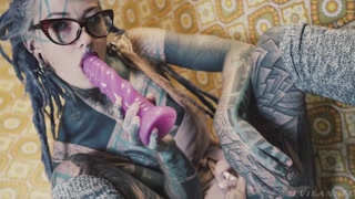 Tattooed Artists Anuskatzz & Lily Lu Rough Anal & Facial - лучшее порно без регистрации 1PORNO.NET