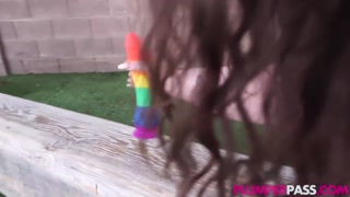 Luna Lark Big Tits & Ass Outdoor Dildo Masturbation - лучшее порно без регистрации 1PORNO.NET