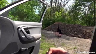 Outdoor Handjob Action - POV With Brunette & Big Cock - лучшее порно без регистрации 1PORNO.NET