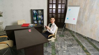 Shaved and Alone in the Office - лучшее порно без регистрации 1PORNO.NET